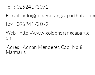 Golden Orange Apart Hotel iletiim bilgileri